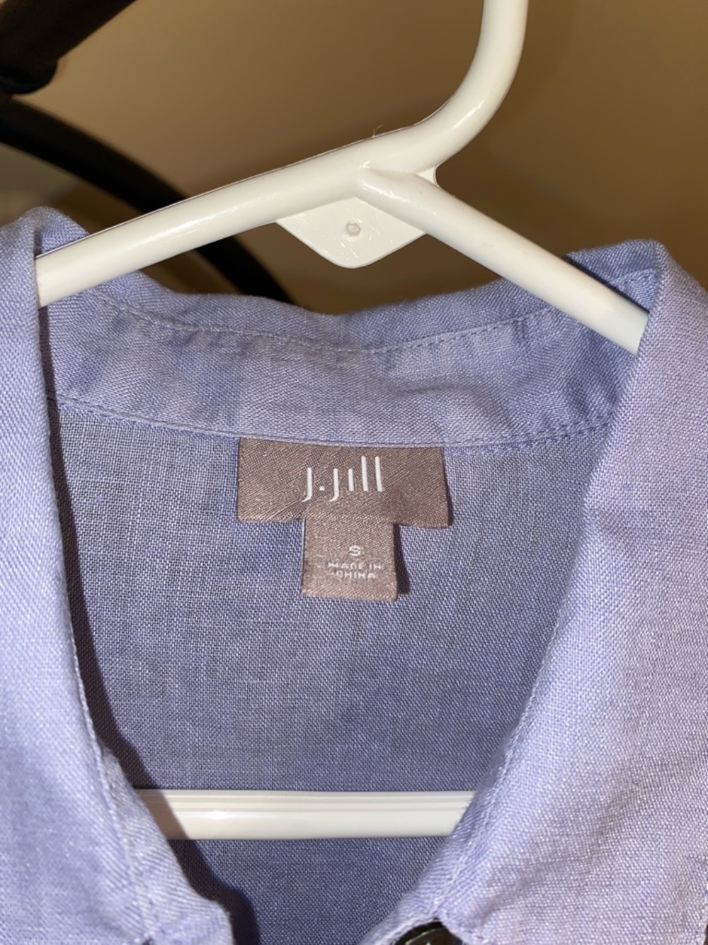 J. Jill Lavender Collared Button-Front Shirt